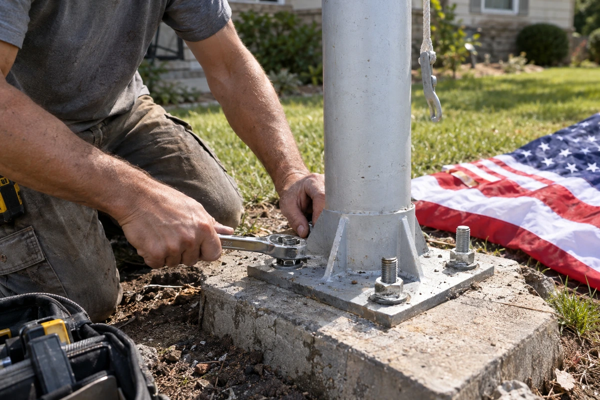 Flagpole installation and repair contractor